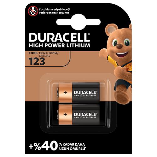 DURACELL ULTRA LİTYUM CR123A 2Lİ