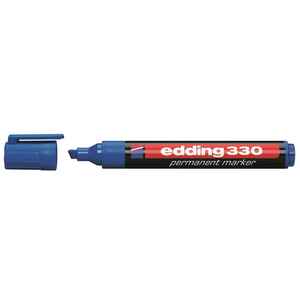 EDDING - EDDİNG 330 MAVİ PERMANENT KESİK UÇ MARKER KALEM