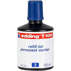 EDDING - EDDİNG T100 MAVİ PERMANENT MÜREKKEP 100ML