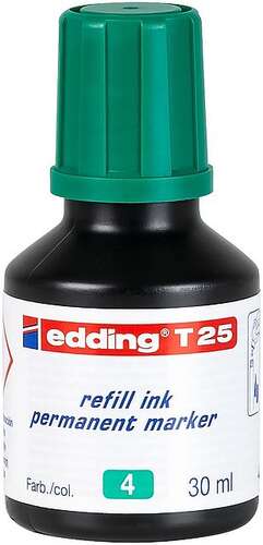 EDDİNG T25 YEŞİL PERMANENT MÜREKKEB 25ML