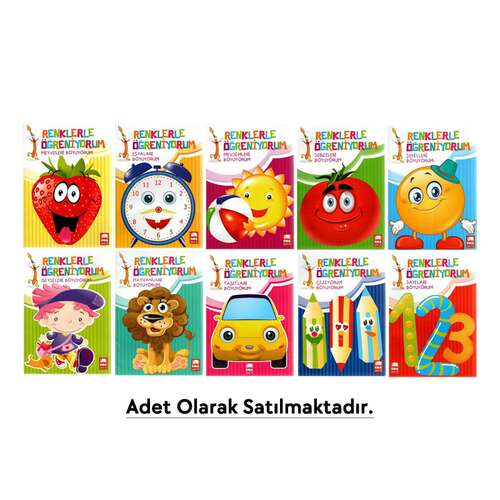 EMA ÇOCUK RENKLERLE ÖĞRENİYORUM BOYAMA KİTABI 1-10