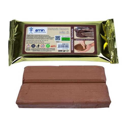 EMİN EM012 KİL HAMURU 250 GR KAHVERENGİ