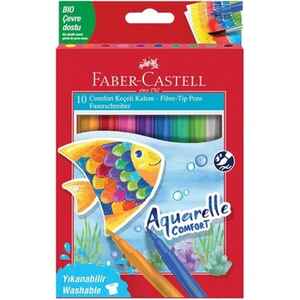 FABER CASTELL - FABER 10 RENK COMFORT AQUARELLE KEÇELİ KALEM 000020