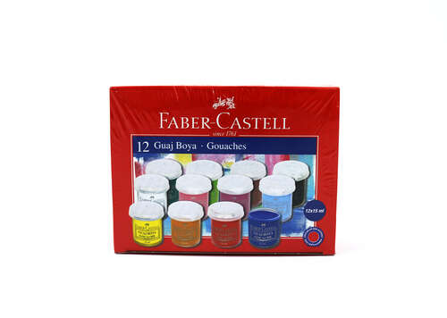 FABER 12 RENK GUAJ BOYA ŞİŞE 160401