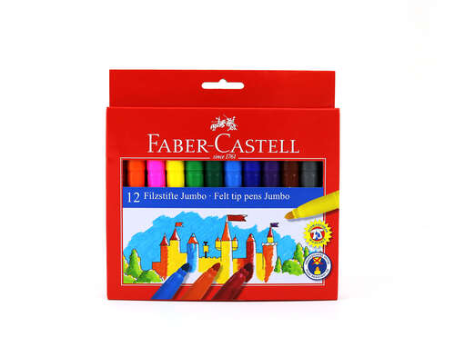 FABER 12 RENK JUMBO KEÇELİ KALEM 554312