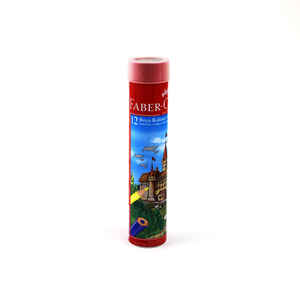 FABER CASTELL - FABER 12 RENK METAL TÜP KURU BOYA KALEMİ 116512