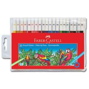 FABER CASTELL - FABER 20 RENK YIKANABİLİR KEÇELİ KALEM 67155120