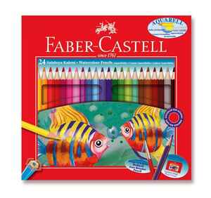FABER CASTELL - FABER 24 RENK AQUAREL BOYA KALEMİ KARTON KT 110624