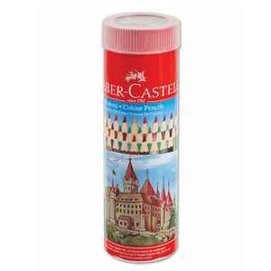 FABER CASTELL - FABER 24 RENK METAL TÜP KURU BOYA KALEMİ 116524
