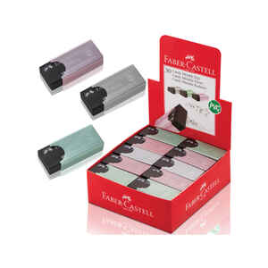 FABER CASTELL - FABER CANDY SİLGİ METALİK RENK PLASTİK KILIFLI 30 LU 5131784001000