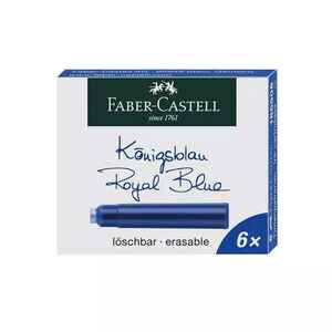 FABER CASTELL - FABER CASTELL ROYAL MAVİ 6 LI DOLMA KALEM KARTUŞU 501855060