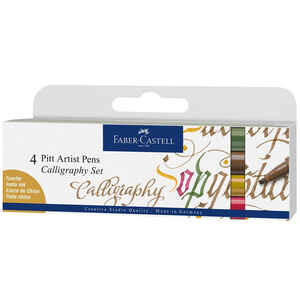FABER CASTELL - FABER PITT KALİGRAFİ KALEM 4 LÜ SET 167505