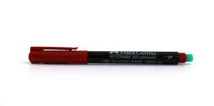 FABER CASTELL - FABER (S) KIRMIZI PERMANENT KALEM 152321