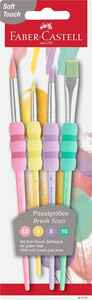 FABER CASTELL - FABER SOFT TOUCH 4 LÜ FIRÇA SETİ PASTEL RENK 481620