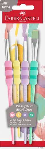 FABER SOFT TOUCH 4 LÜ FIRÇA SETİ PASTEL RENK 481620