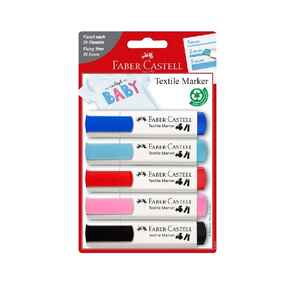 FABER CASTELL - Faber Tekstil Markörü Pastel 5 Li 401595300