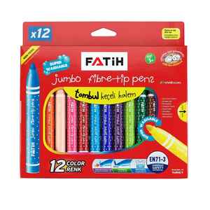 FATİH - FATİH 12 RENK JUMBO KEÇELİ KALEM 34260