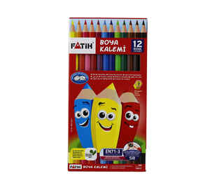 FATİH - FATİH 12 RENK KURU BOYA 1/1 TAM BOY 33112