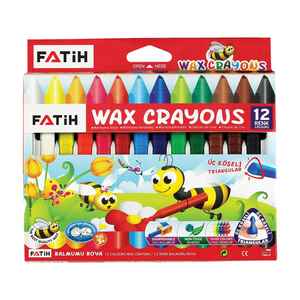 FATİH - FATİH 12 RENK WAX CRAYON JUMBO ÜÇGEN MUM BOYA 50220CB12R