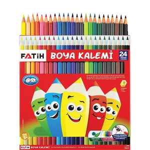 FATİH - FATİH 24 RENK TAM BOY KURU BOYA 33225