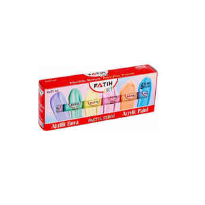 FATİH - FATİH 6 RENK AKRİLİK BOYA PASTEL RENKLER75 gr FA55510