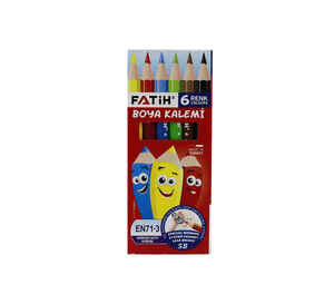 FATİH - FATİH 6 RENK YARIM BOY KURU BOYA 33006