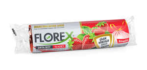 Florex - Florex Büzgülü Çöp Poşeti Orta Boy Çilek Kokulu 10 LU