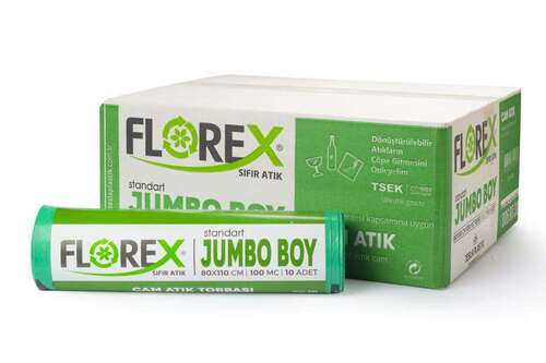 Florex Cam Atık Çöp Poşeti 80x110 800 GR 10 Rulo