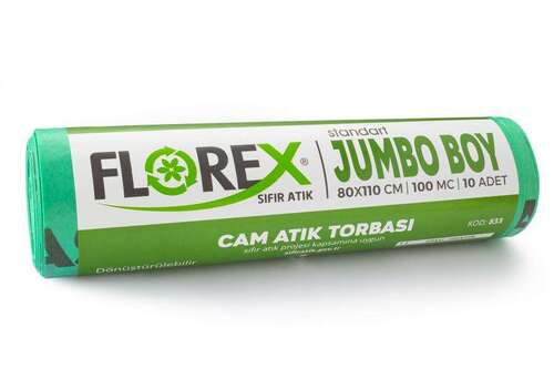 Florex Cam Atık Çöp Poşeti 80x110 800 GR 10 Rulo