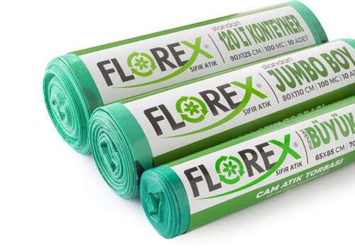 Florex Cam Atık Çöp Poşeti 80x110 800 GR 10 Rulo