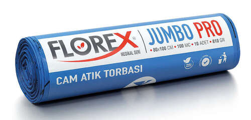 Florex Çöp Poşeti Cam Atık 80x110 810 GR 10 Rulo