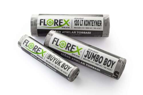 Florex Diğer Atıklar Çöp Poşeti 80x110 800 GR 10 Rulo