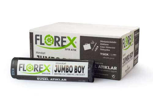 Florex Evsel Atık Çöp Poşeti 80x110 800 GR 10 Rulo