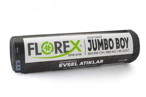 Florex Evsel Atık Çöp Poşeti 80x110 800 GR 10 Rulo