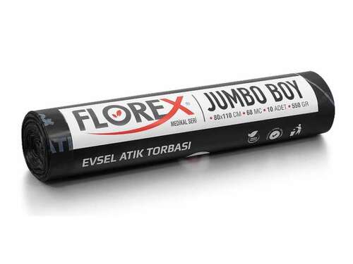 Florex Evsel Atık Çöp Poşeti Jumbo Boy 80x110 20 Rulo