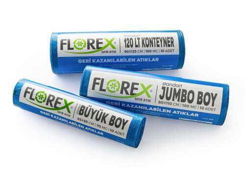 Florex Sıfır Atık Çöp Poşeti 80x110 800 GR 10 Rulo