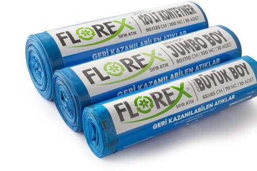 Florex Sıfır Atık Çöp Poşeti 80x110 800 GR 10 Rulo