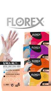 Florex Gloves Mavi Poşet Eldiven 100 lü Paket M Beden - Thumbnail