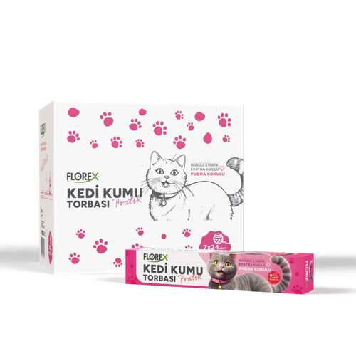 Florex Kedi Kumu Torbası Pudra Kokulu 7 li Paket