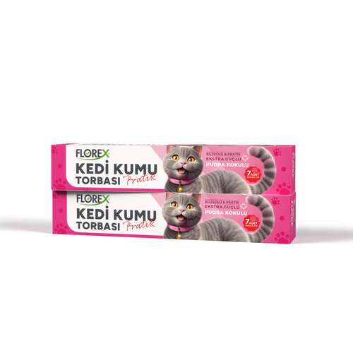 Florex Kedi Kumu Torbası Pudra Kokulu 7 li Paket