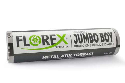 Florex Metal Atık Çöp Poşeti 80x110 800 GR 10 Rulo