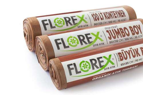 Florex Organik Atık Çöp Poşeti 80x110 800 GR 10 Rulo