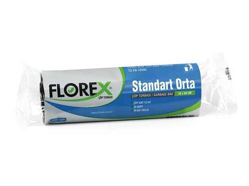 Florex Orta Boy Çöp Poşeti 55x60 80 GR 20 li