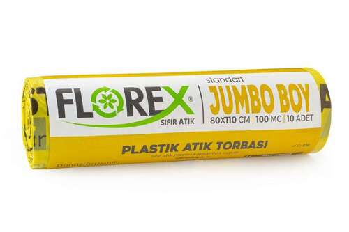 Florex Plastik Atık Çöp Poşeti 80x110 800 GR 10 Rulo