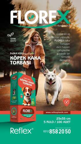 Florex Pudra Kokulu Köpek Kaka Torbası 5li Kutu