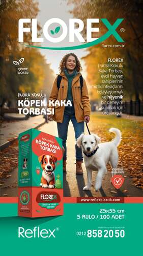 Florex Pudra Kokulu Köpek Kaka Torbası 5li Kutu