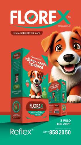 Florex Pudra Kokulu Köpek Kaka Torbası 5li Kutu