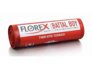 Florex - Florex Tıbbi Atık Çöp Poşeti 72x95 630 GR 10 Rulo