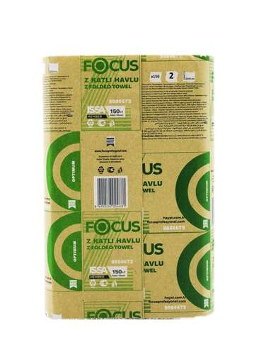 Focus Optimum Z Katlama Kağıt Havlu 19,7 cm x 21,7 cm 1 Koli (12 Paket)