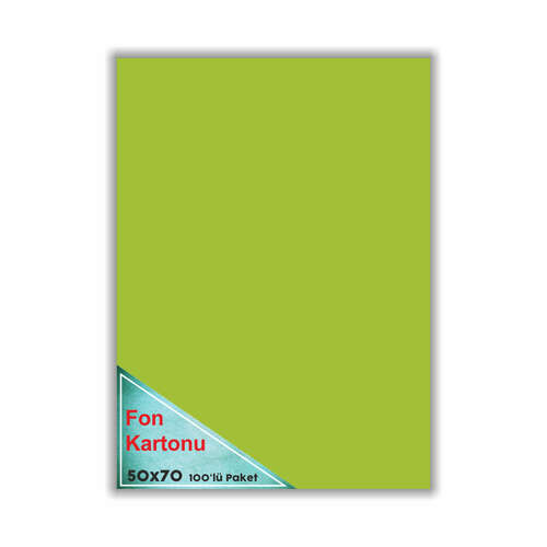 Fon Kartonu Fıstık Yeşili 48X68 100Lü